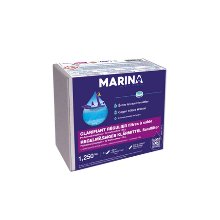 Clarifiant régulier pour filtre à sable 1,25 kg Marina