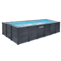 Kit piscine Graphite rectangulaire tubulaire