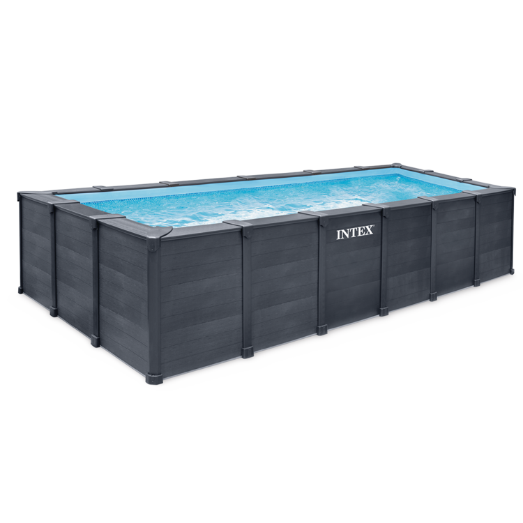 Kit piscine Graphite rectangulaire tubulaire