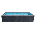 Kit piscine Graphite rectangulaire tubulaire