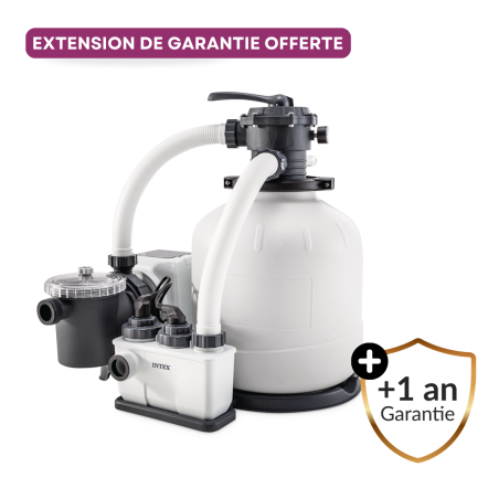 Combiné filtre à sable 8m³/h + stérilisateur au sel QX2600 Intex
