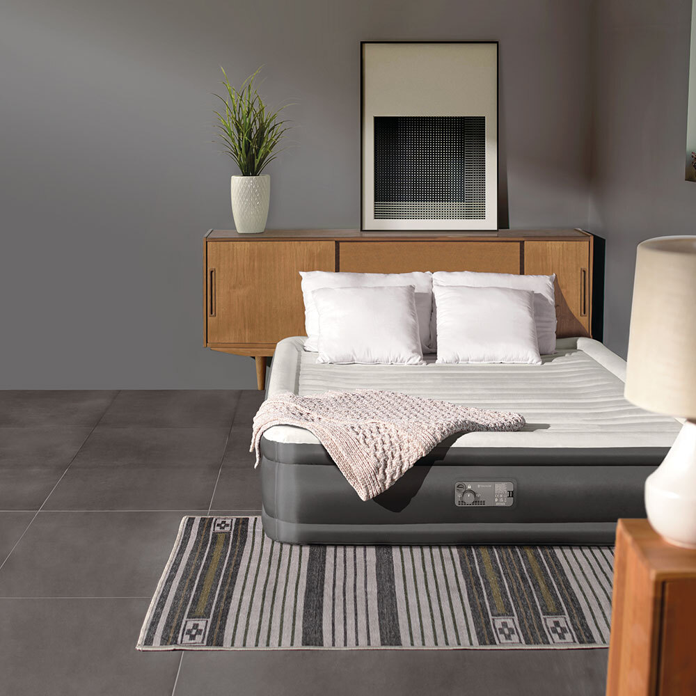 Matelas Gonflable 1 Place Intex Comfort Plush - Technologie Fiber Tech, Avec Pompe électrique
