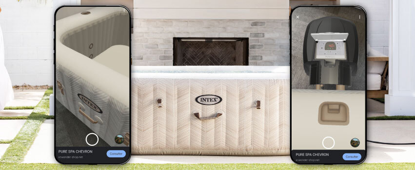 Zoom sur un bloc technique d'un spa